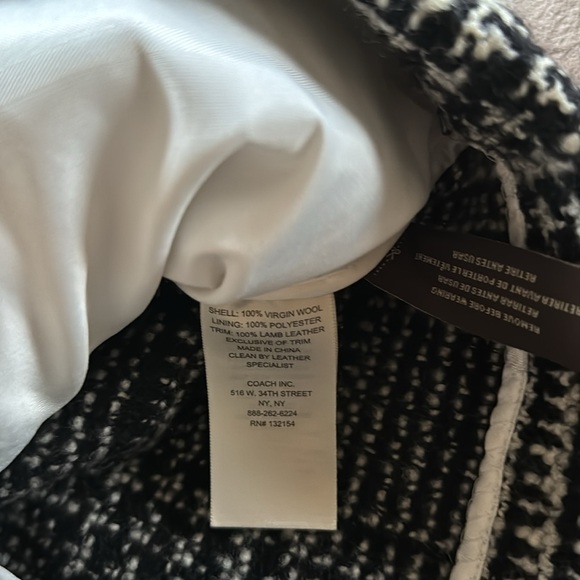 Coach New Without Tags Woman’s Houndstooth Jacket xs - Picture 4 of 7